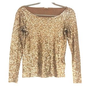 J. Crew Bronze Sequin Shirt